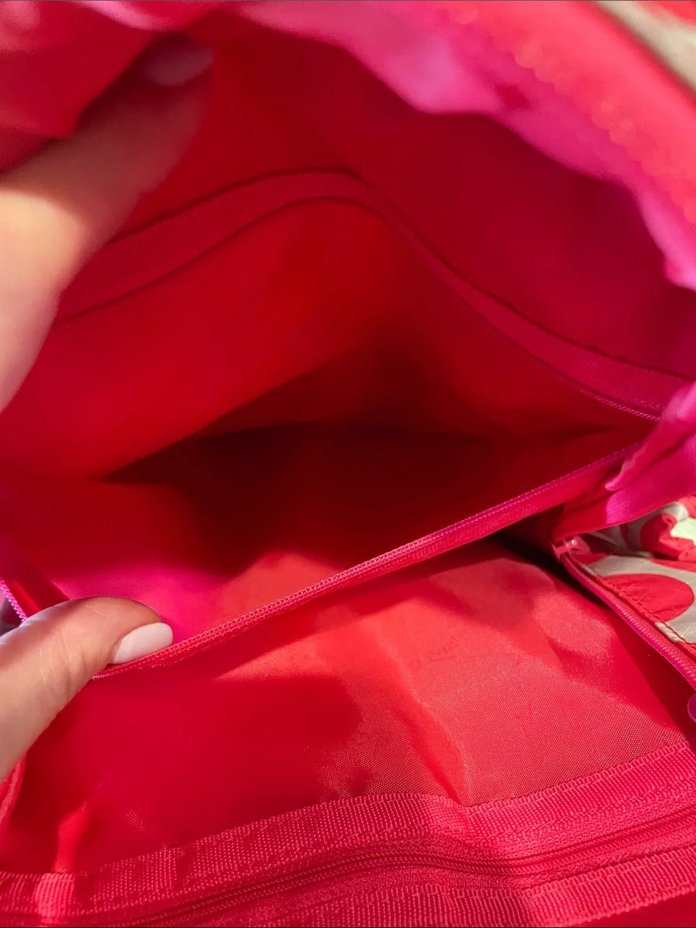 Thirty-One Her Deluxe Backpack Mod Coral Pink Polka Dot